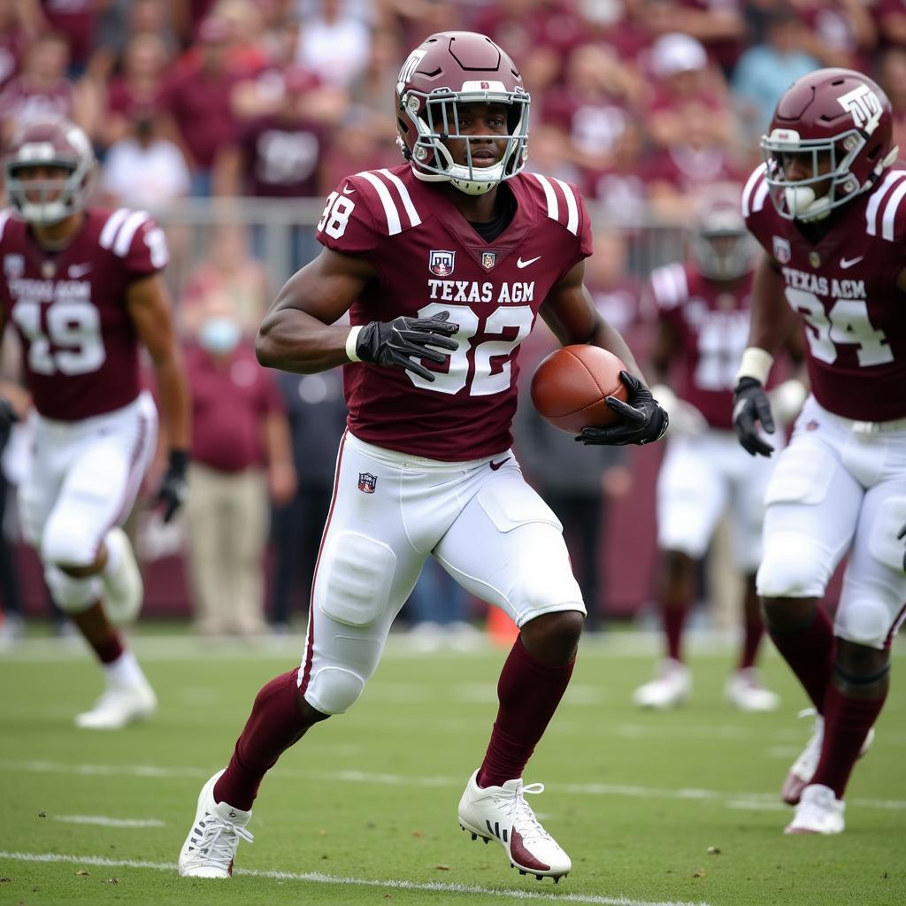 Devon Achane in his Texas A&M uniform