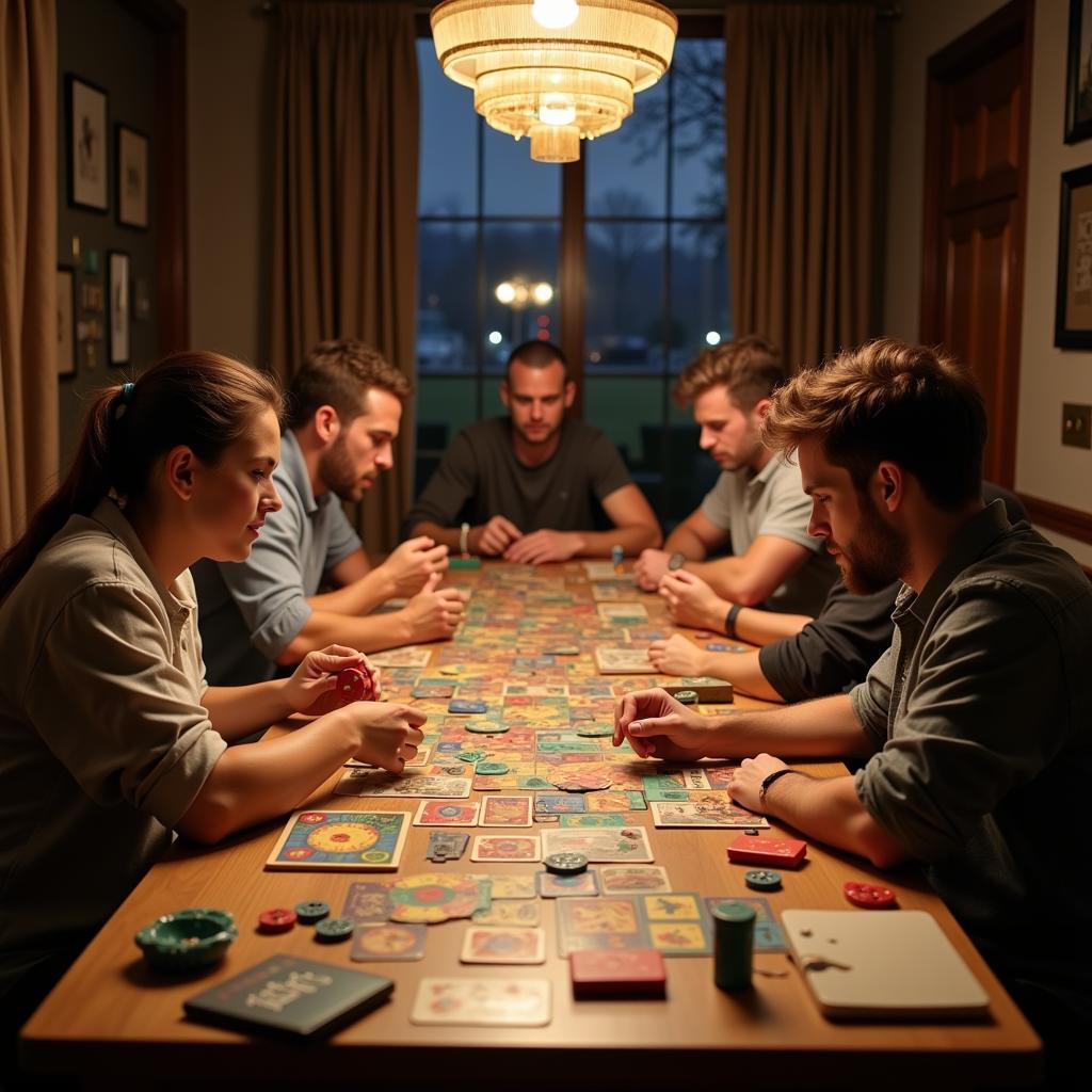 Competitive players face off in a board game tournament at Dice Atlanta