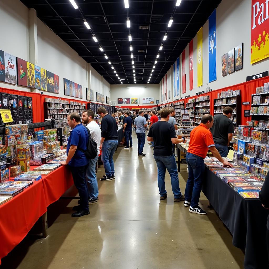 Attendees explore the expansive vendor hall at Dice Atlanta