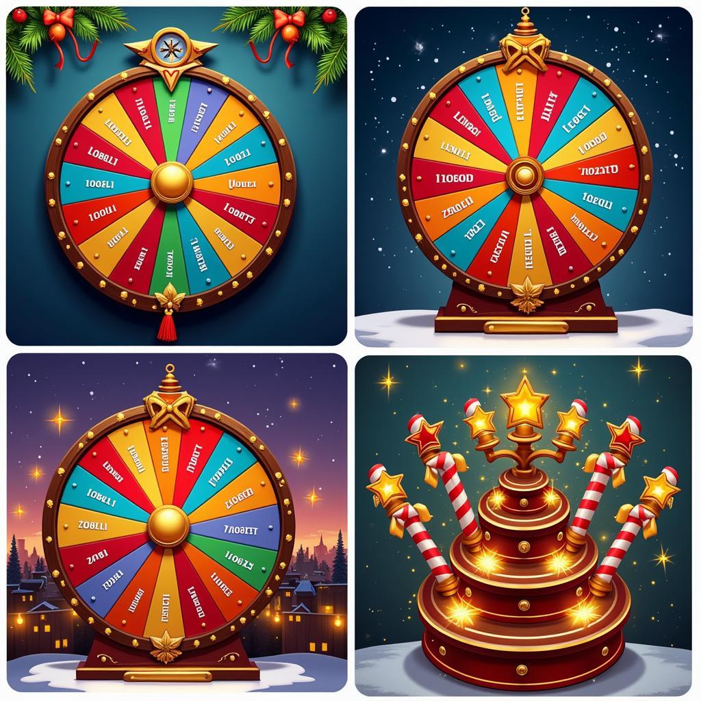 Variety of Christmas Spin Wheel Designs