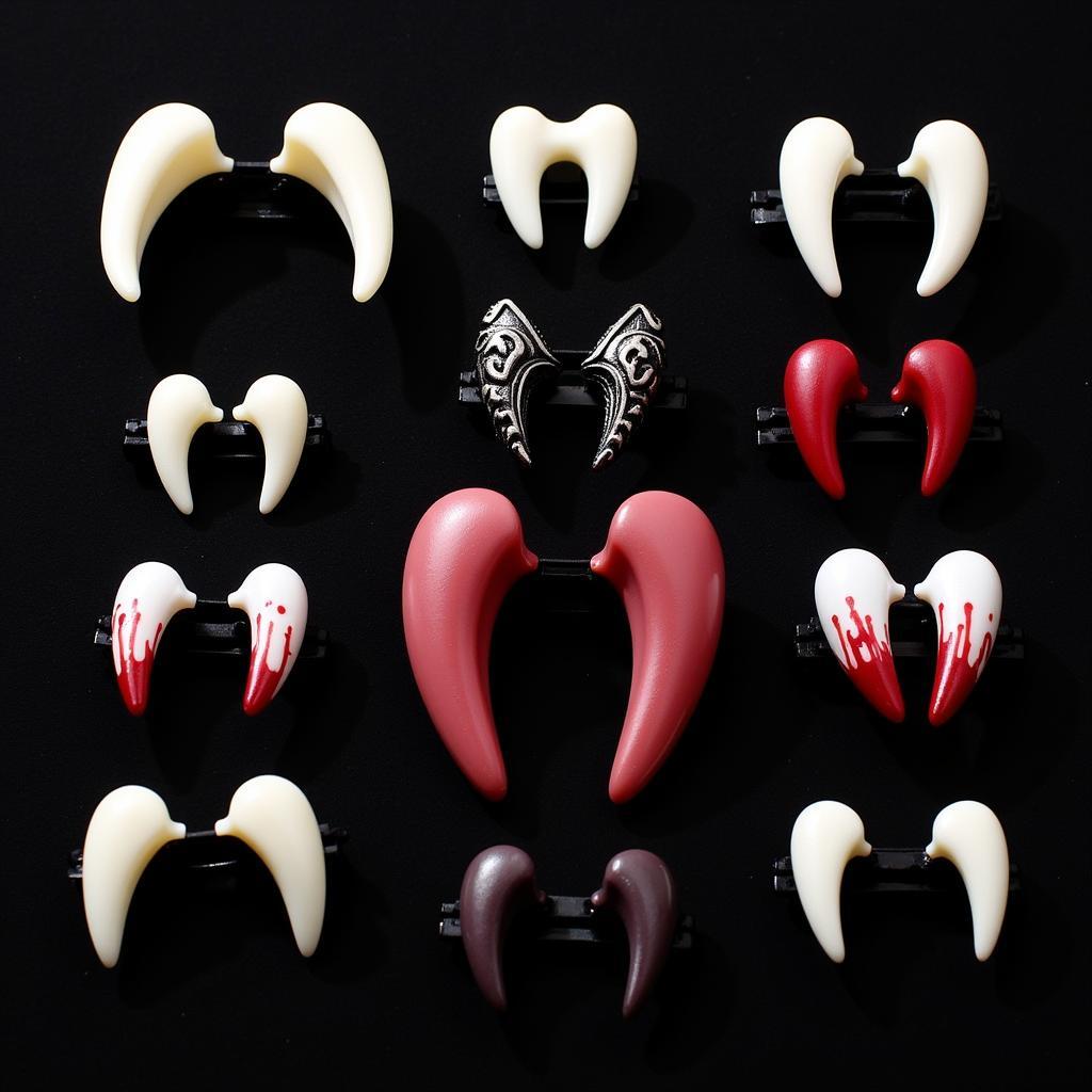 Variety of clip on vampire fangs available