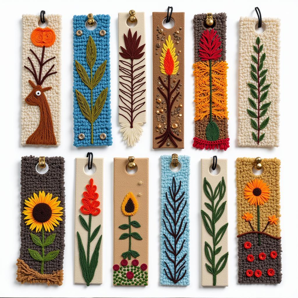 A variety of friendship bookmarks, showcasing different styles and materials