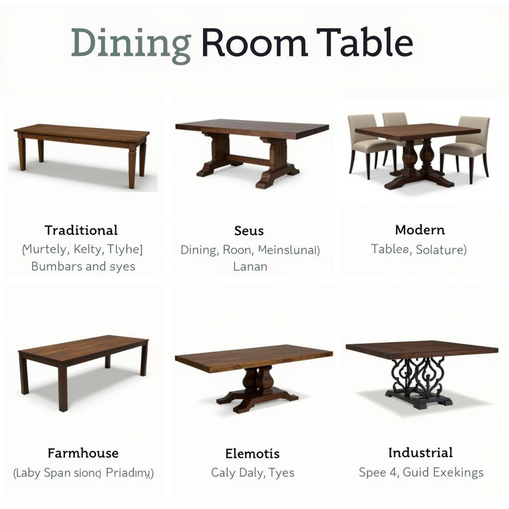 Different Styles of Dining Room Tables