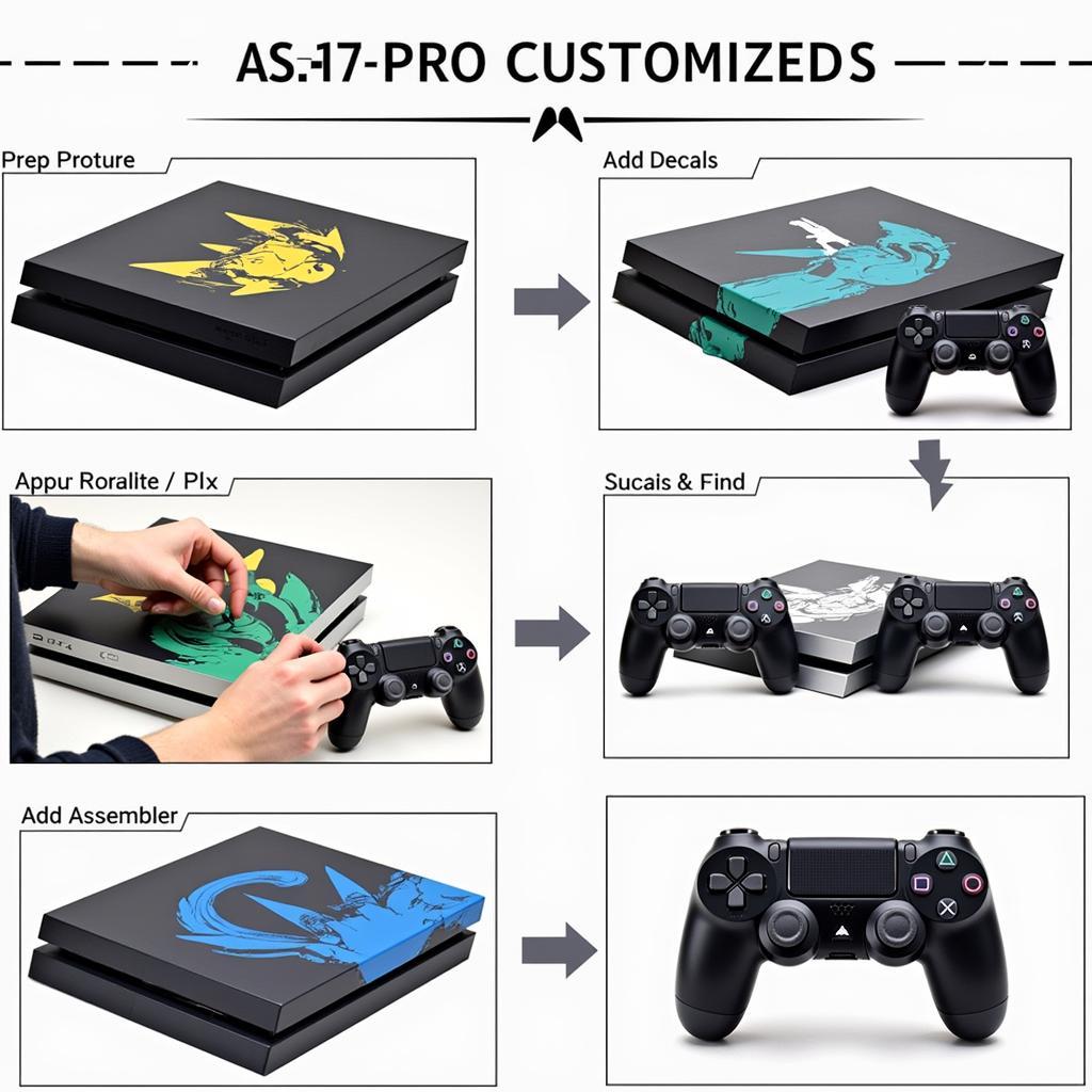 DIY PS4 Customization Process: Step-by-step guide on painting and modifying a PS4 console and controller.