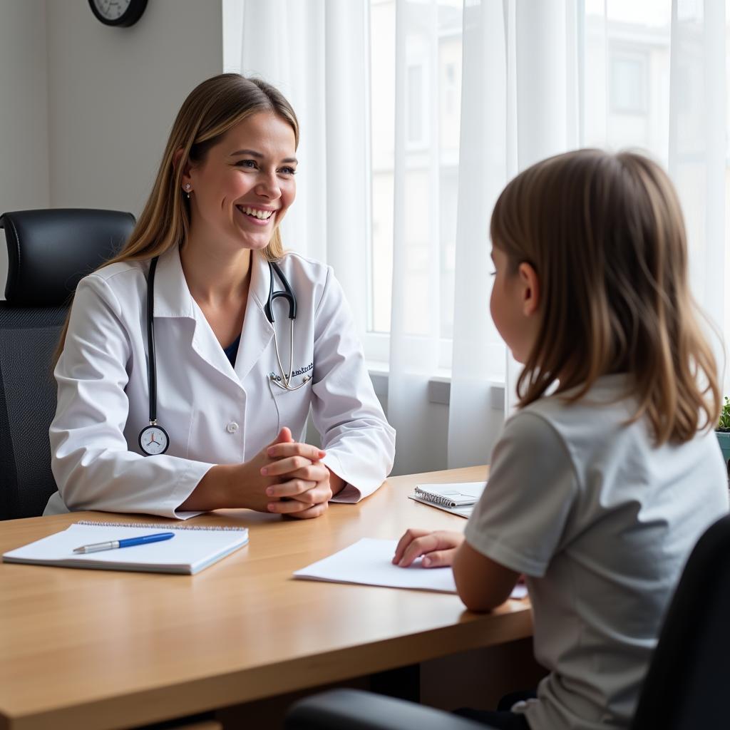 Pediatrician Discussing Toddler Sleep with Parents