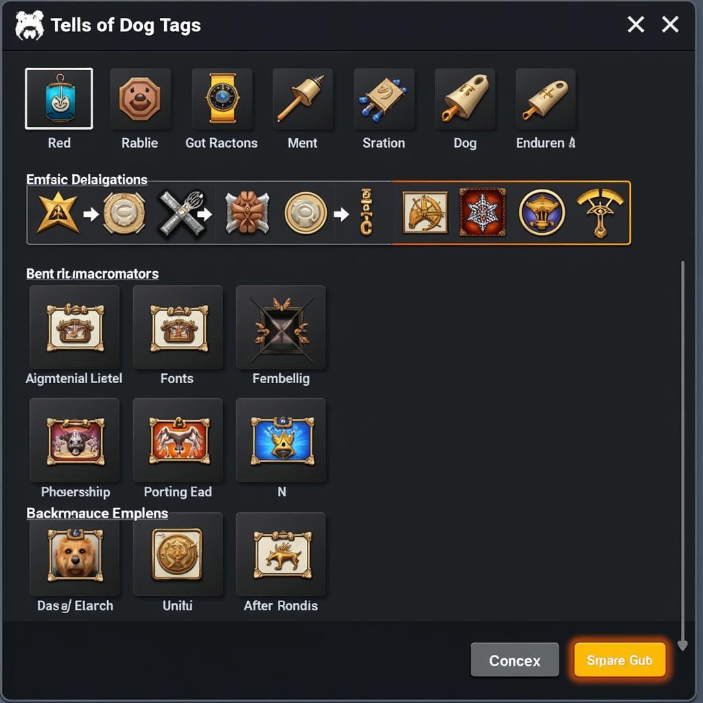 In-Game Dog Tag Customization Interface