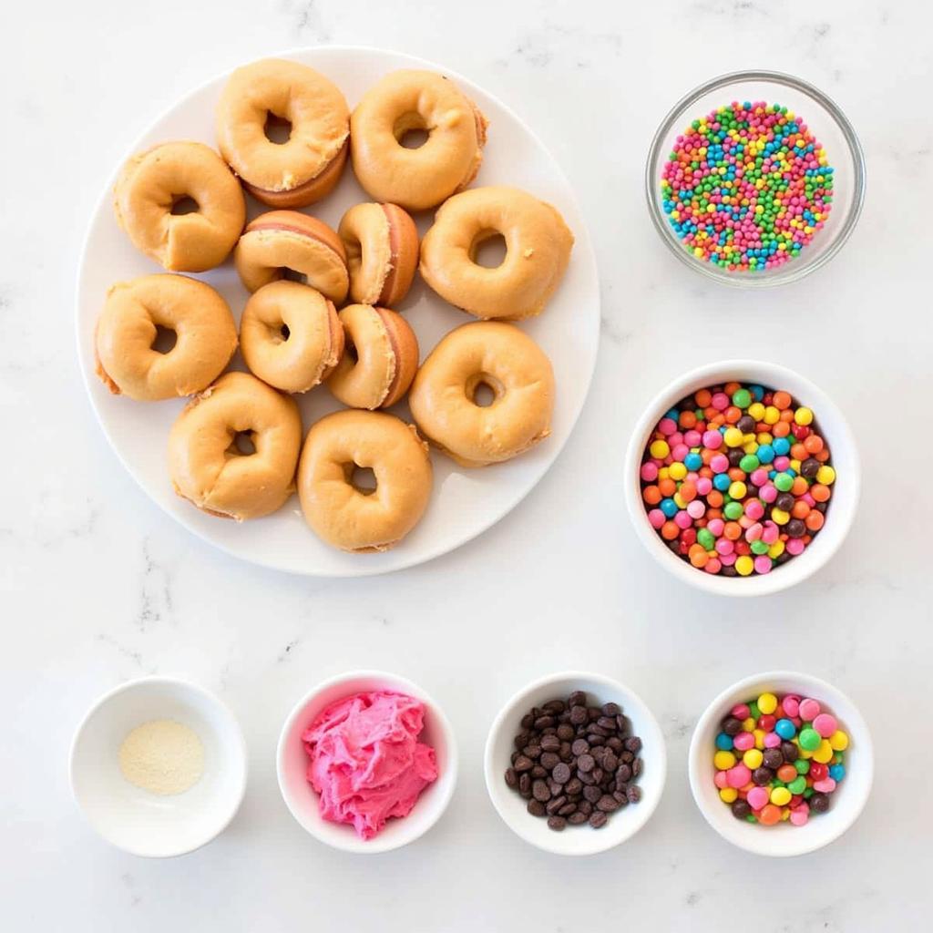 Donut Wreath Ingredients