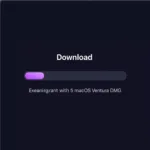 Progress Bar Displaying macOS Ventura DMG Download