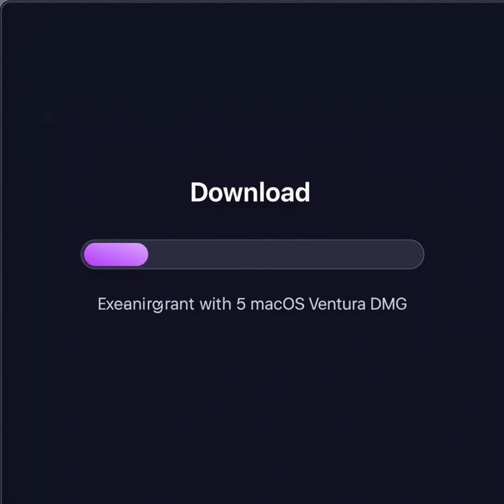 Progress Bar Displaying macOS Ventura DMG Download