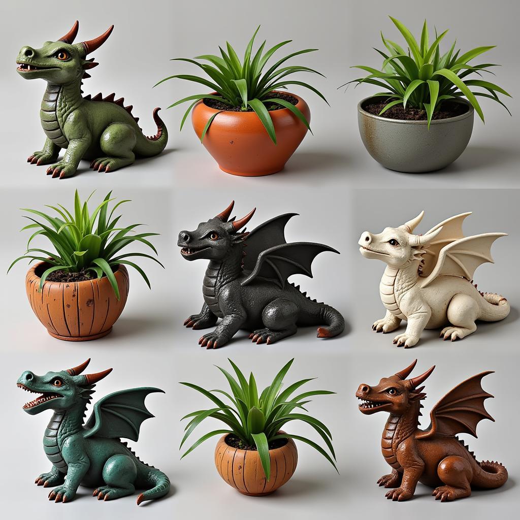 Dragon Flower Pot Styles in Various Materials and Designs