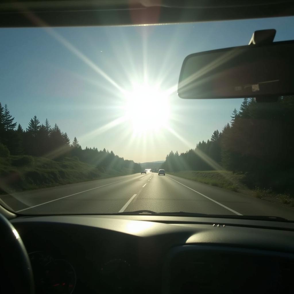 Driving with Sunny Glare