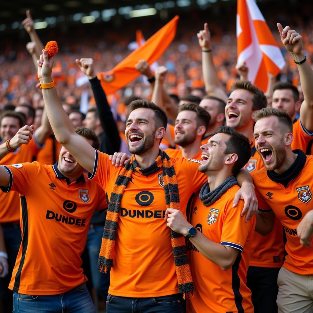 Dundee United Fans Celebrating