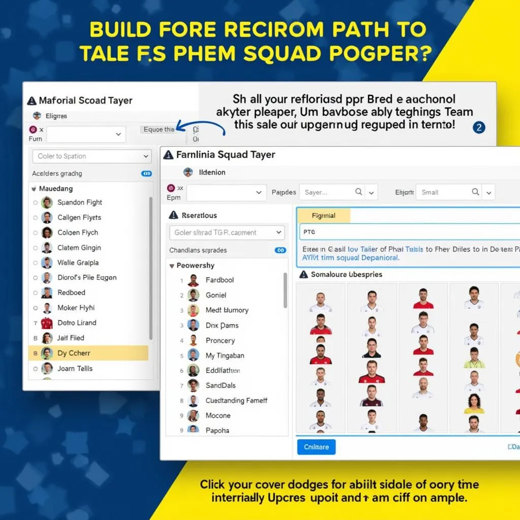 EA FC 24 Path to Glory Squad Builder Interface