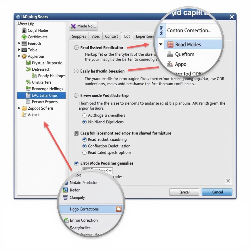 EAC Software Interface with Detailed Settings