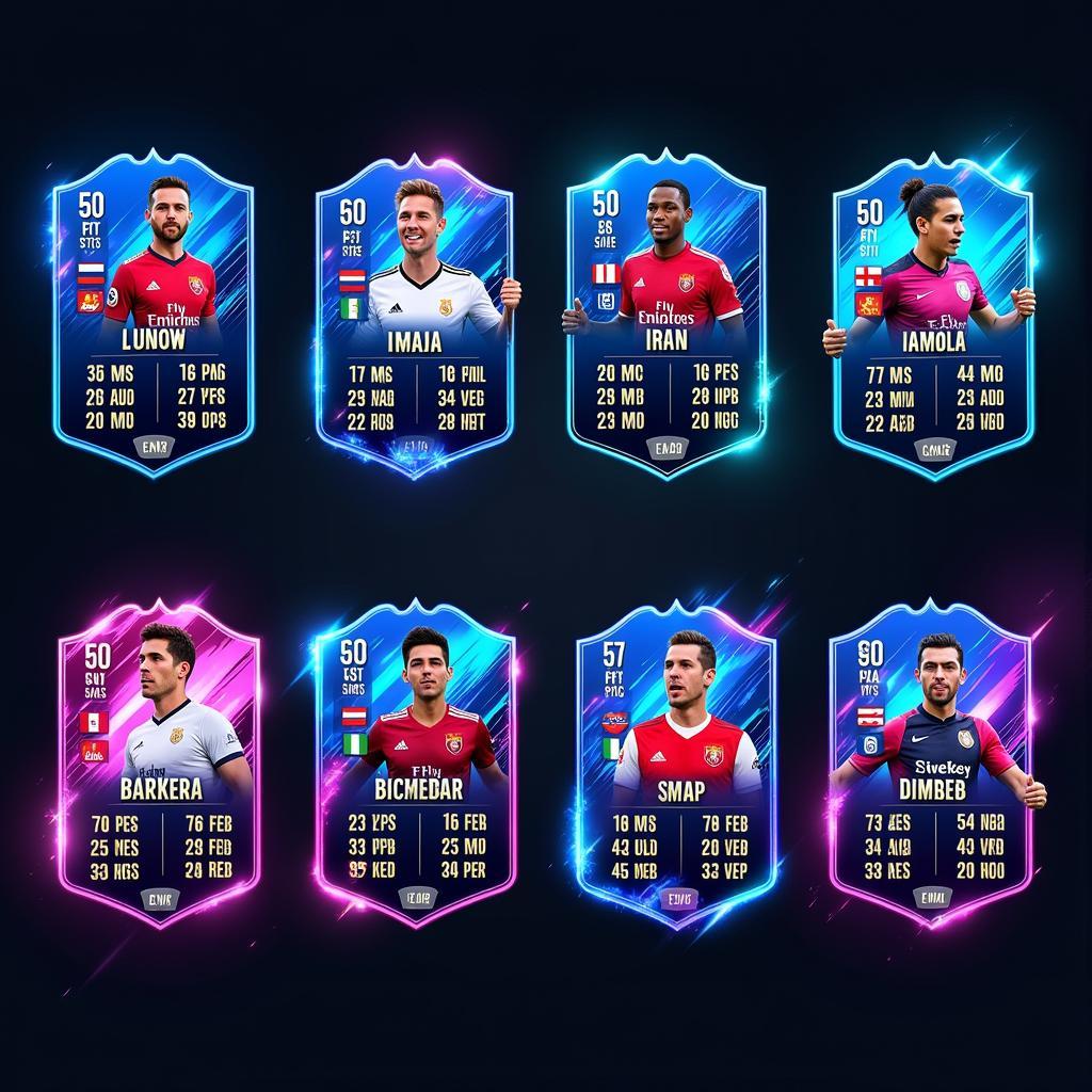 Concept designs for EA Sports FC FUT cards