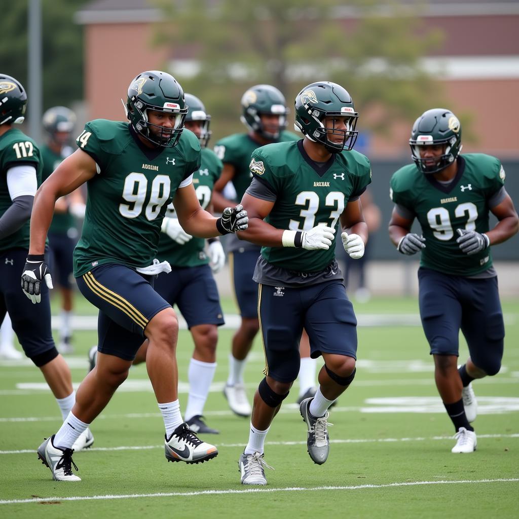 Eastern Michigan Football Practice Session