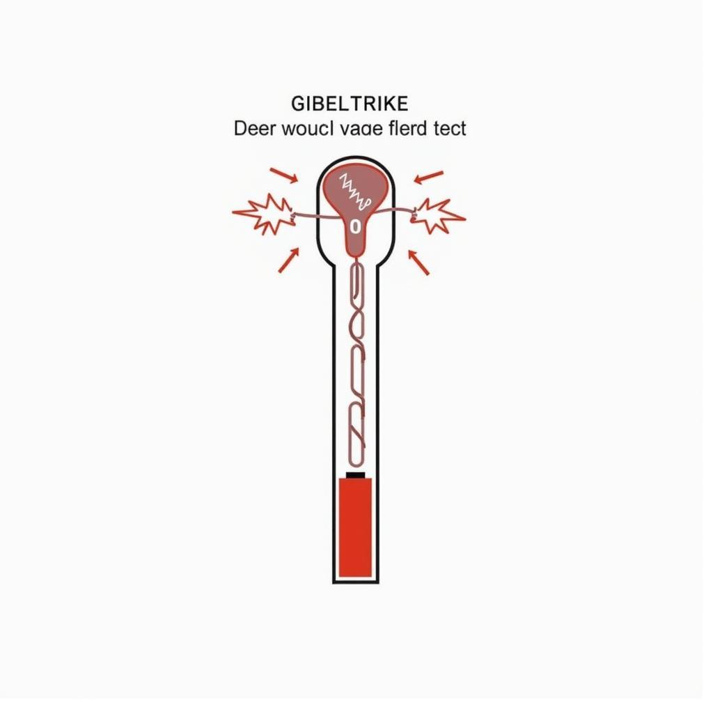 Diagram illustrating how an electric strike baton works