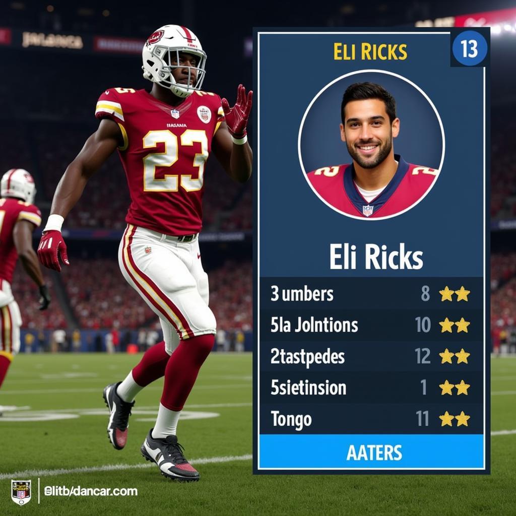 Eli Ricks' Madden 24 Player Card