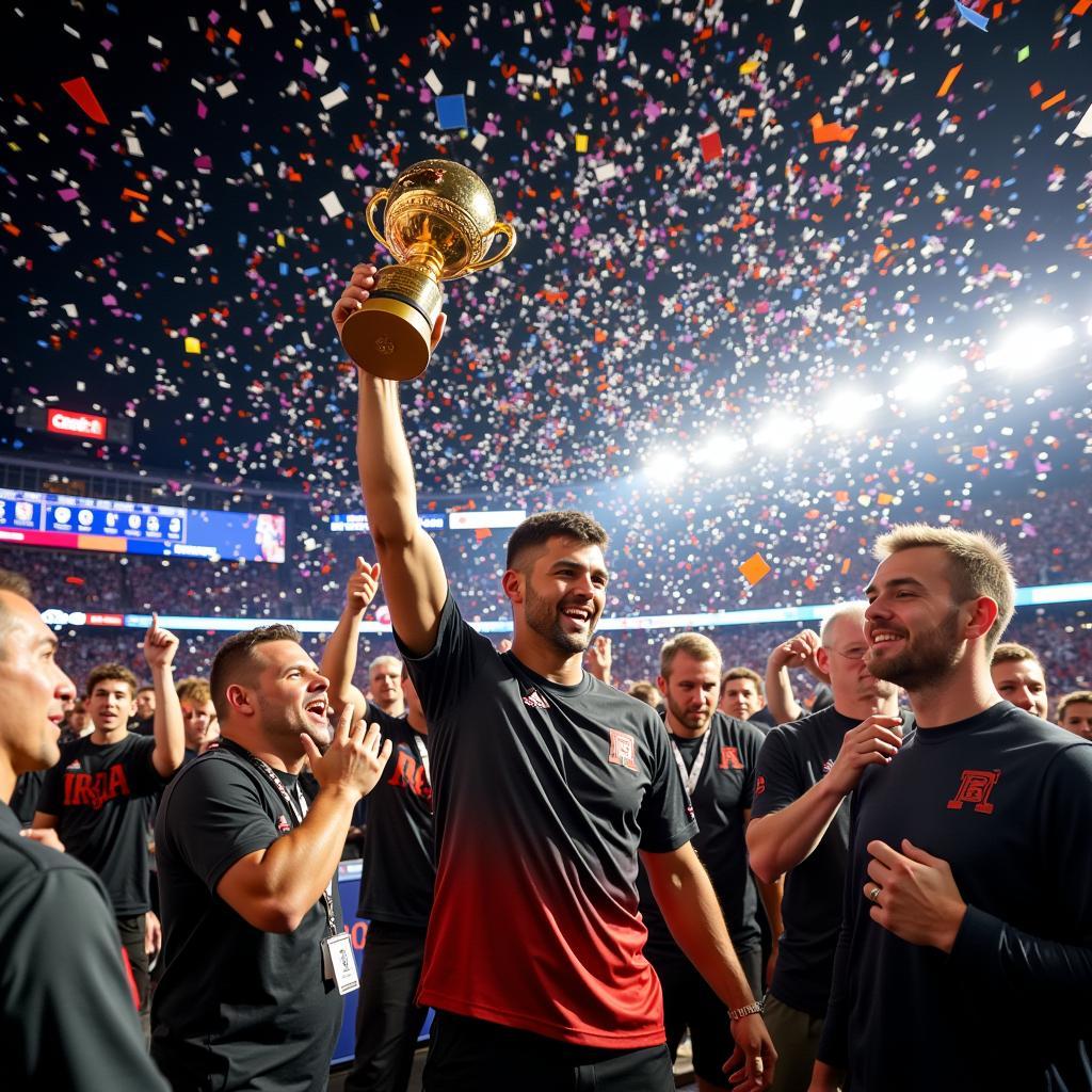 Eric Gray celebrating a major tournament victory