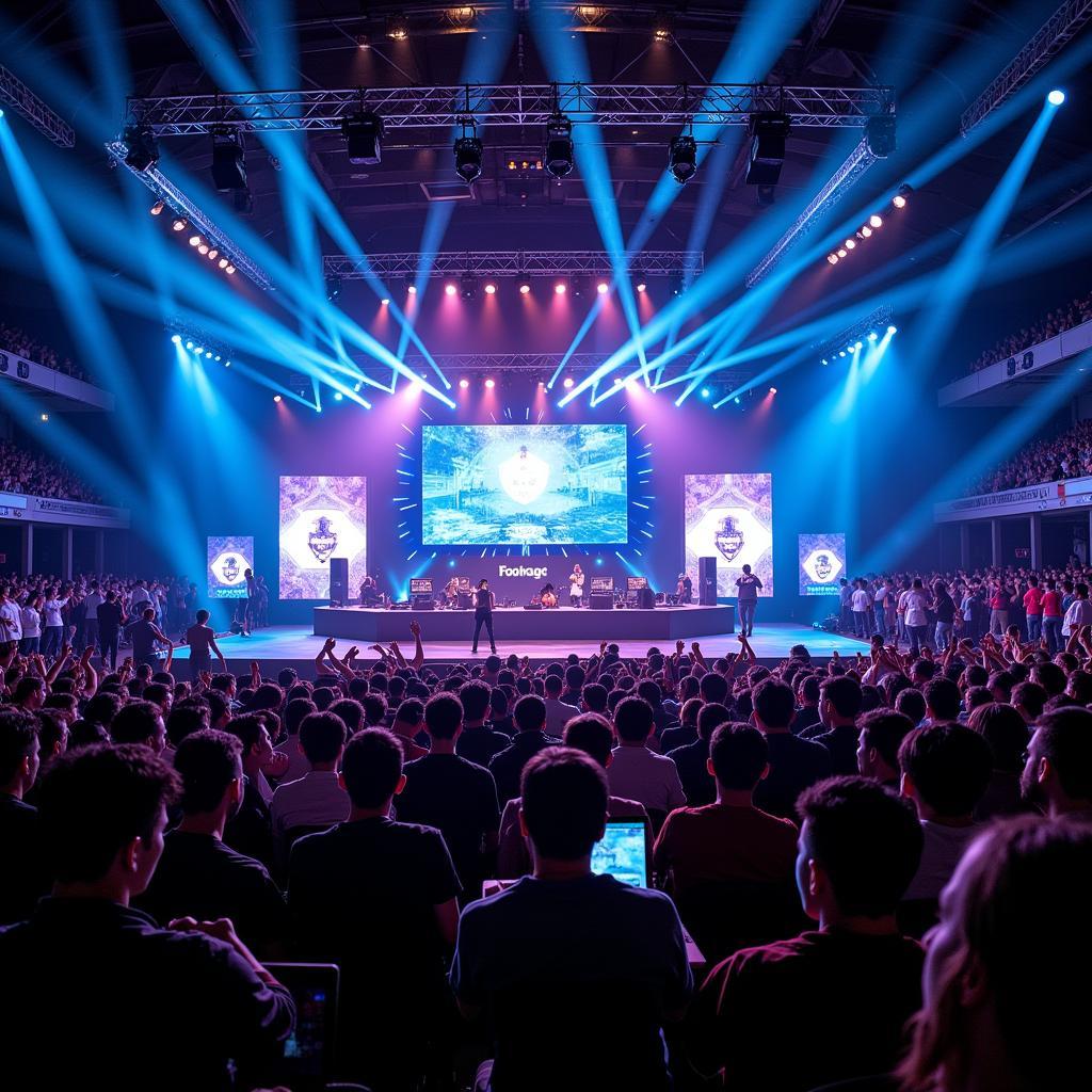 Esports tournament in Vietnam with cheering fans