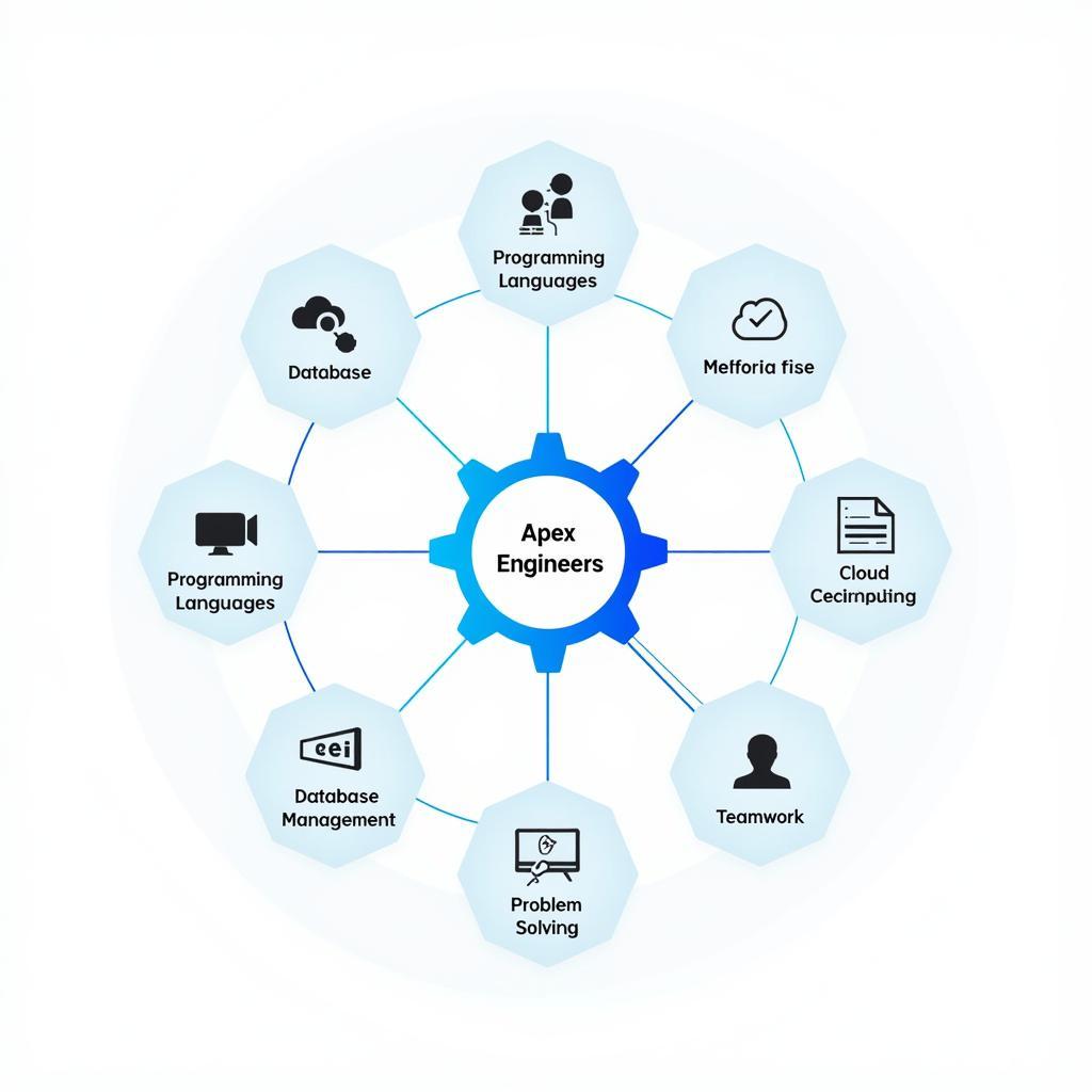 Diagram illustrating the key skills needed for Apex Engineering