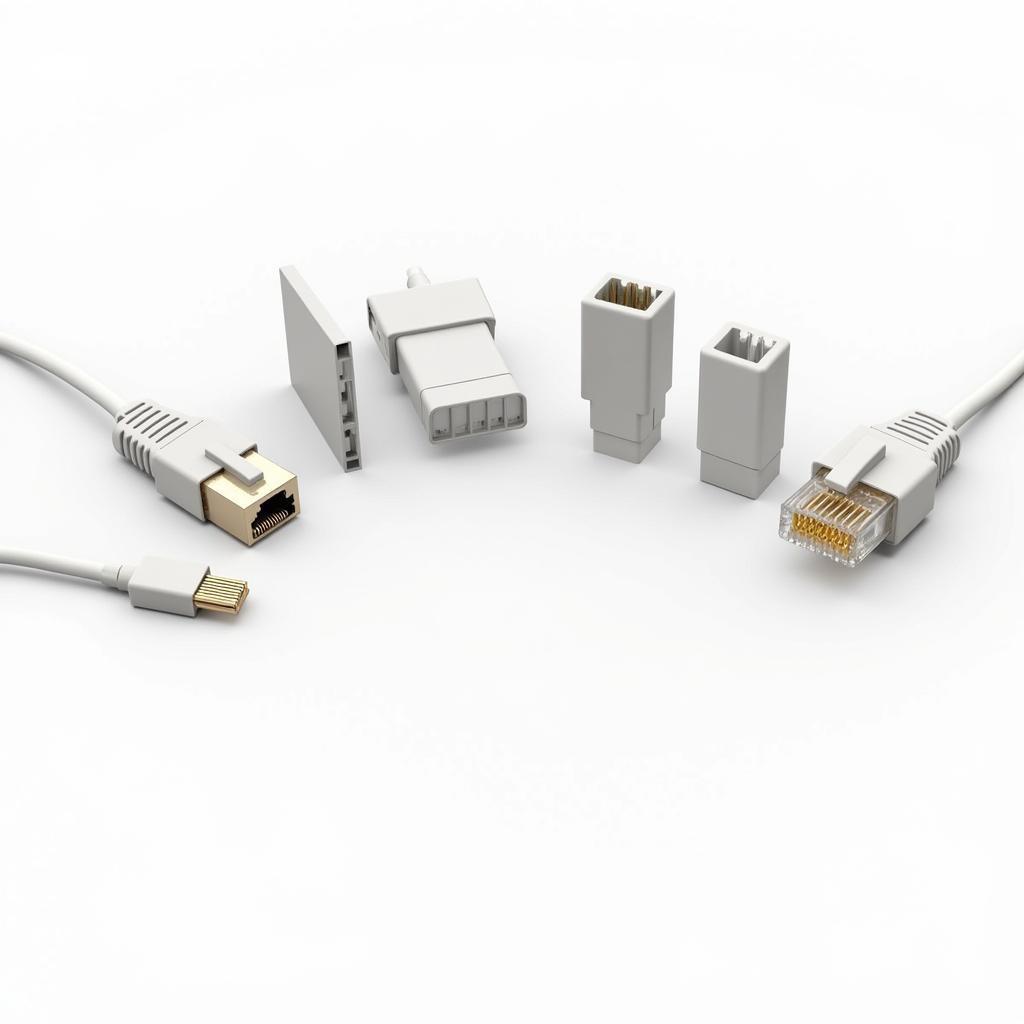 Different types of ethernet cable connectors