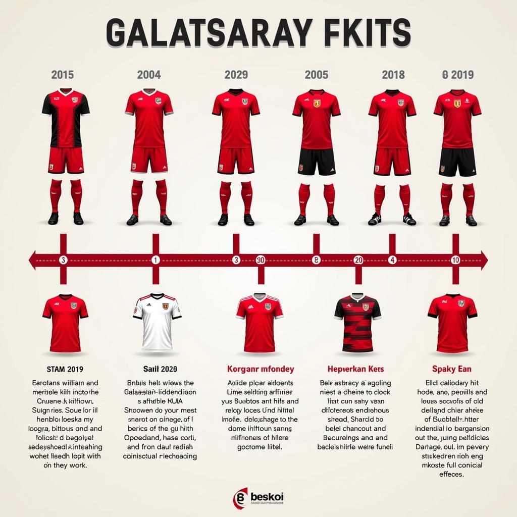 Historical Timeline of Galatasaray Kits