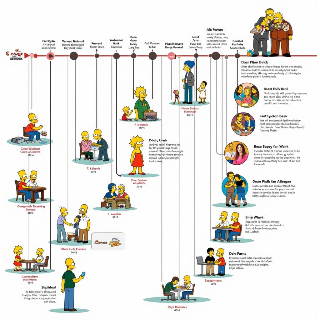 Timeline showcasing the evolution of Simpsons online communities