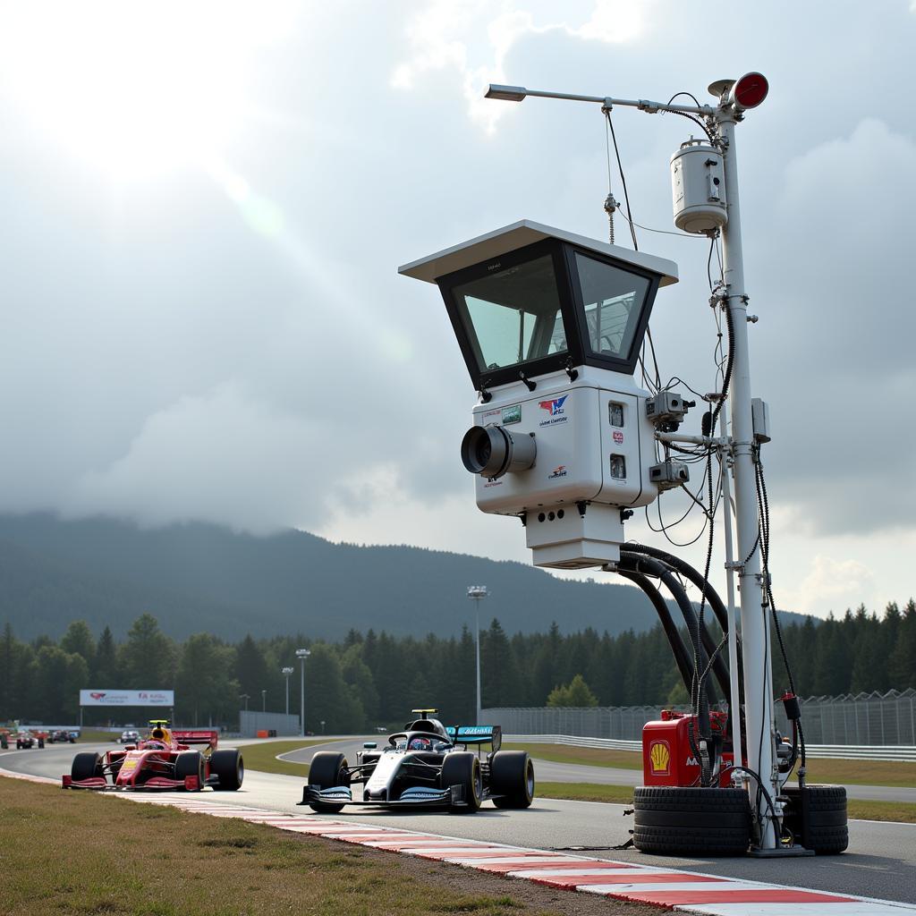 F1 Weather Station at a Racetrack