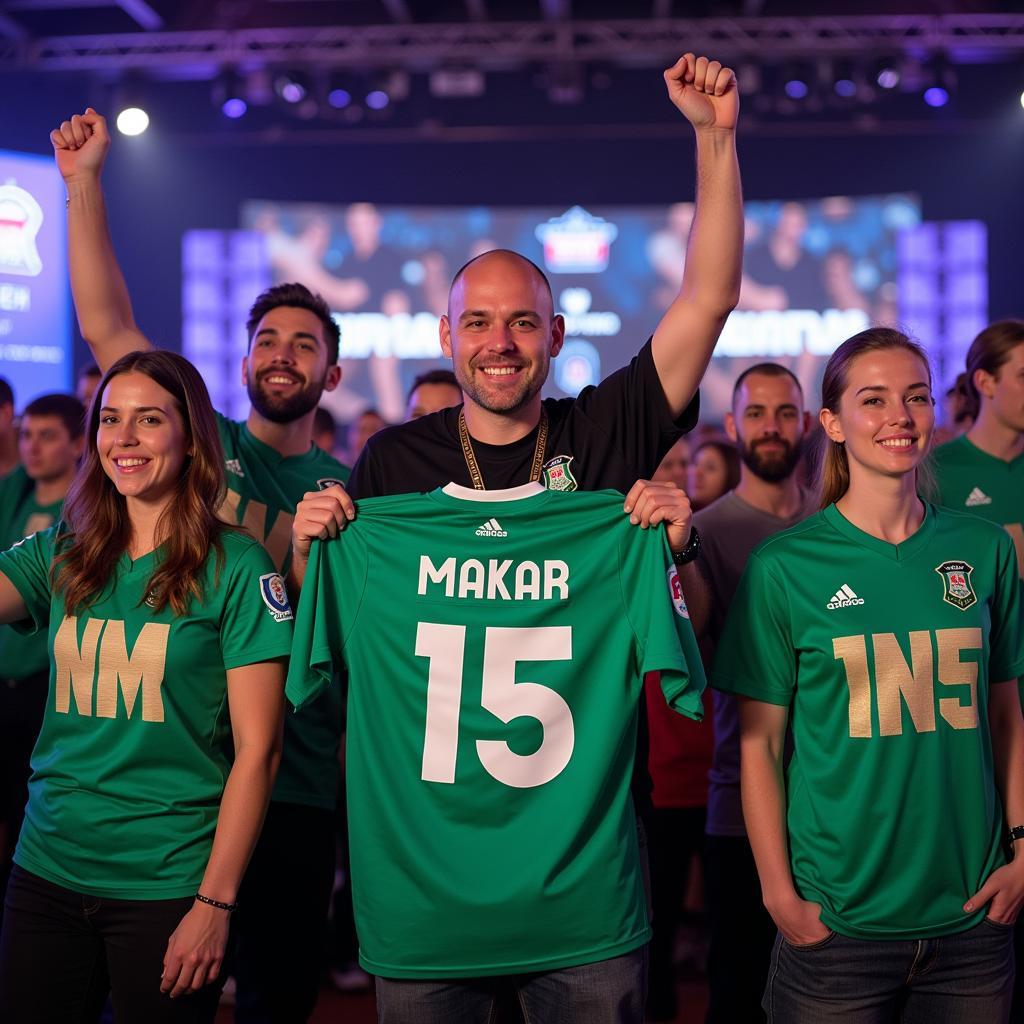 Fans Sporting Makar Jerseys