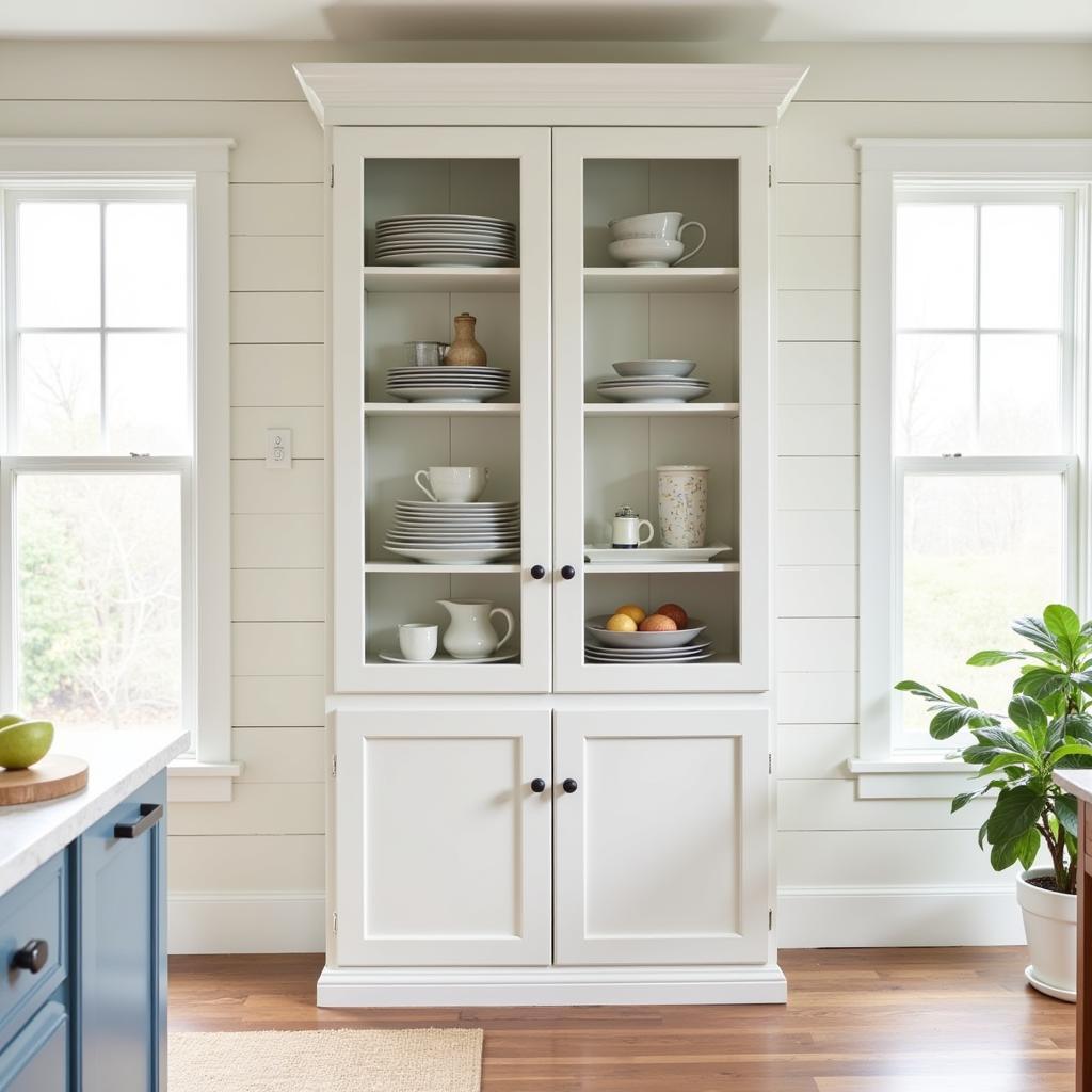 Open Shelving Farmhouse Kitchen Hutch