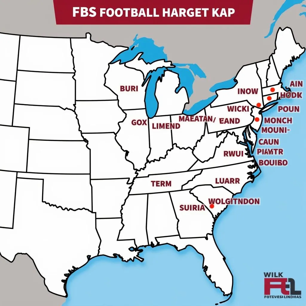 FBS Football Schools Map