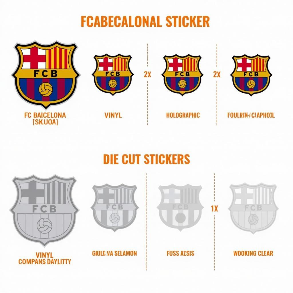 Different Types of FC Barcelona Stickers