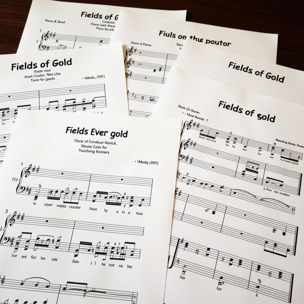 Variety of "Fields of Gold" Sheet Music