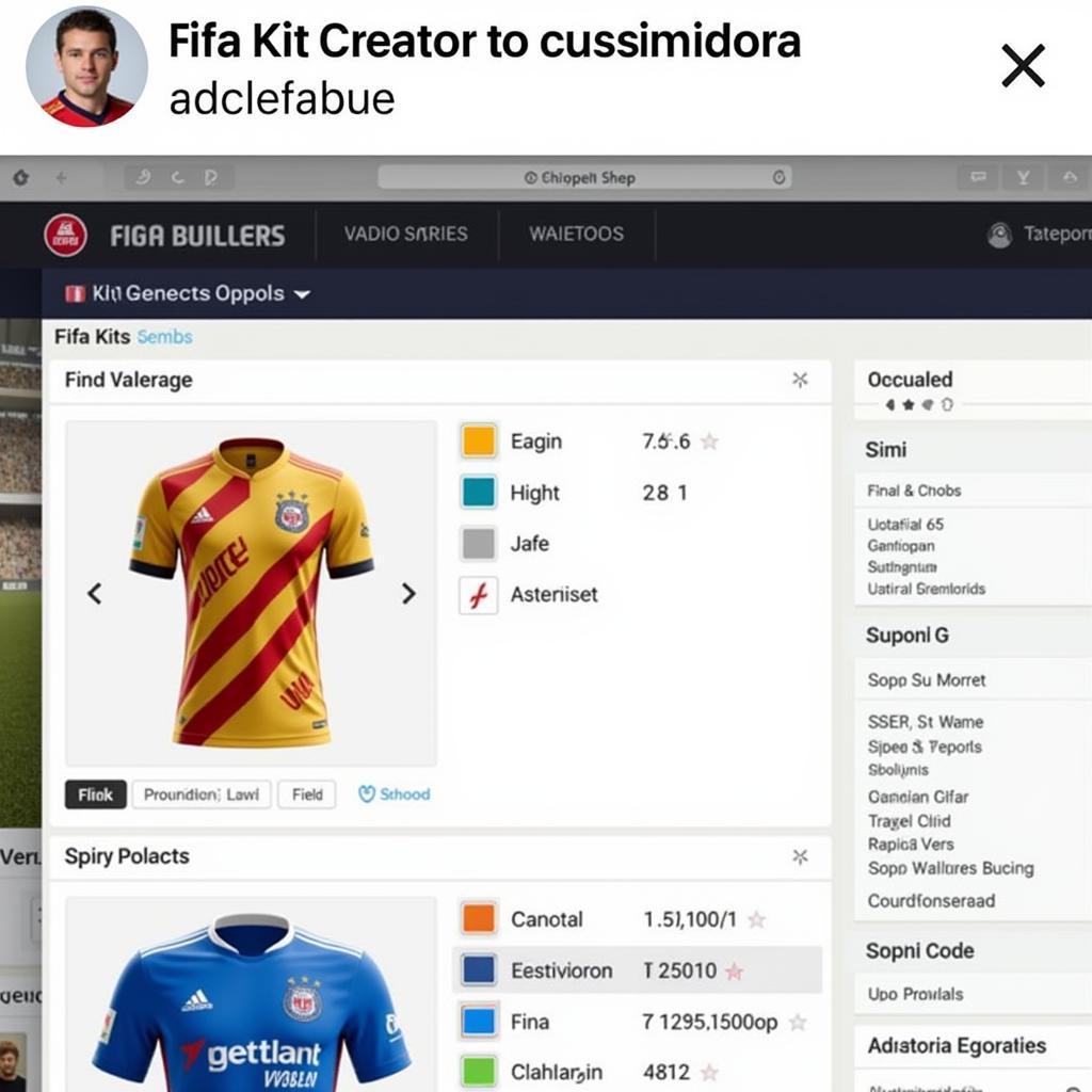 FIFA Kit Creator Interface