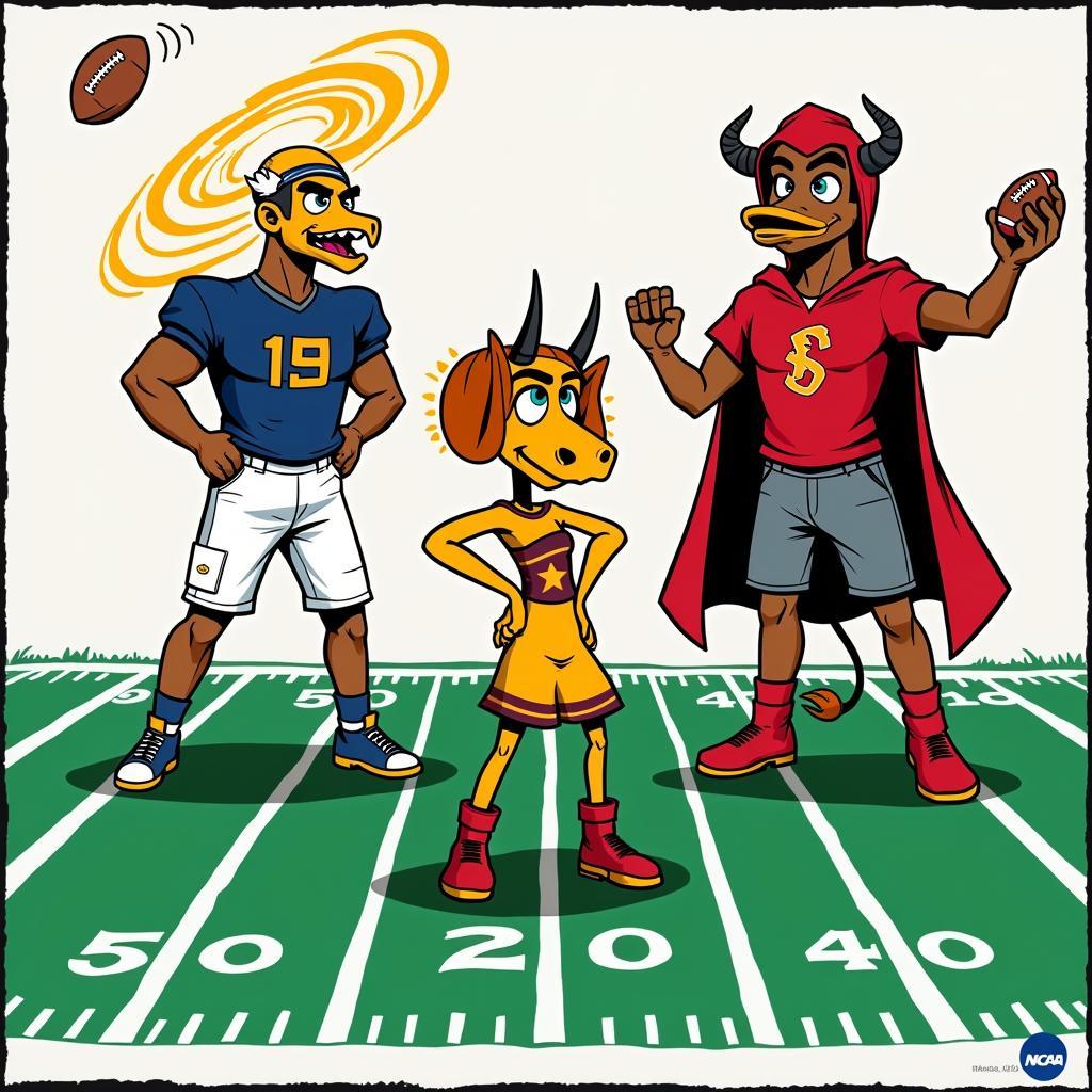 Fighting NCAA Abstract Mascots