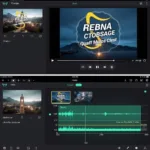 Screenshot of video editing on Filmly PC version