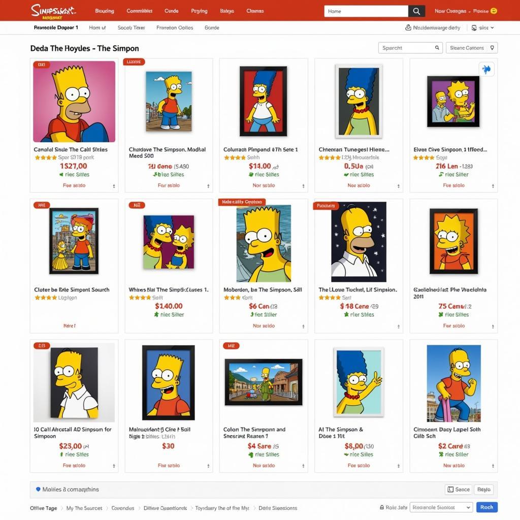 Online marketplace for Canvas Simpsons