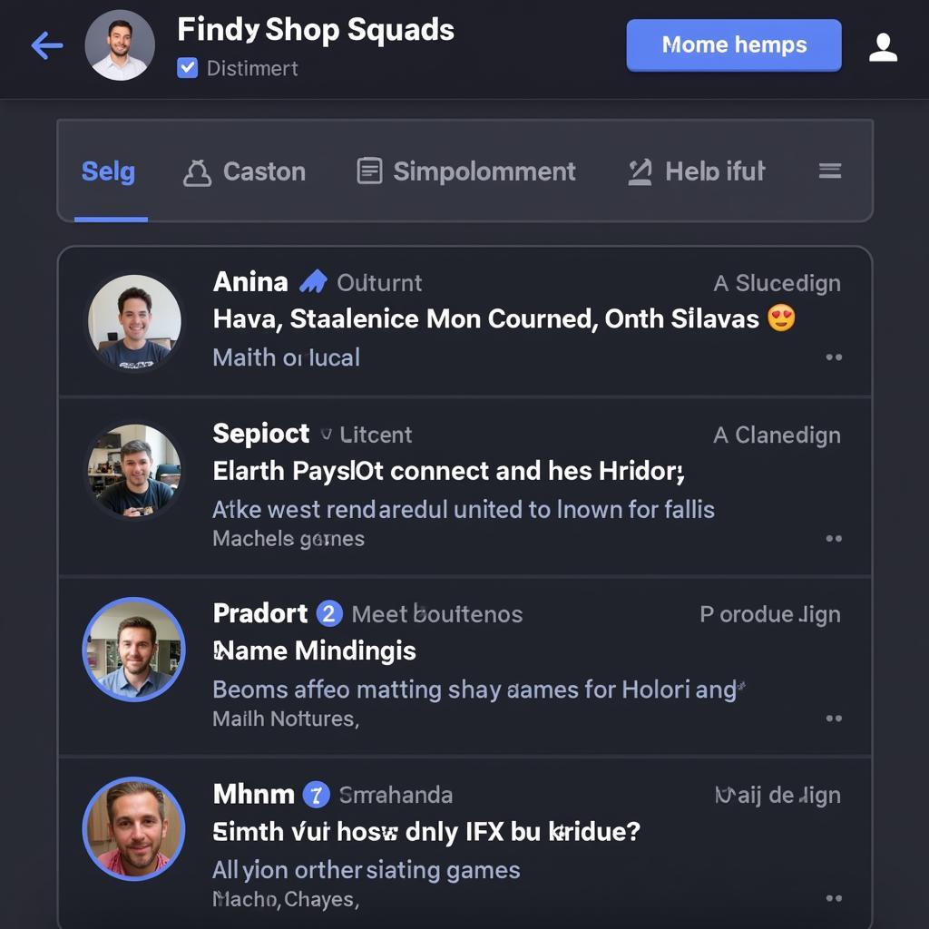 Gamers connecting online to form a shop squad