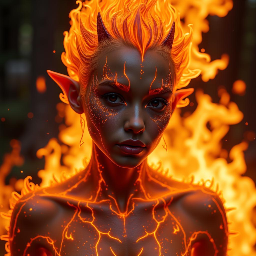 Fiery Elemental Skin in Action