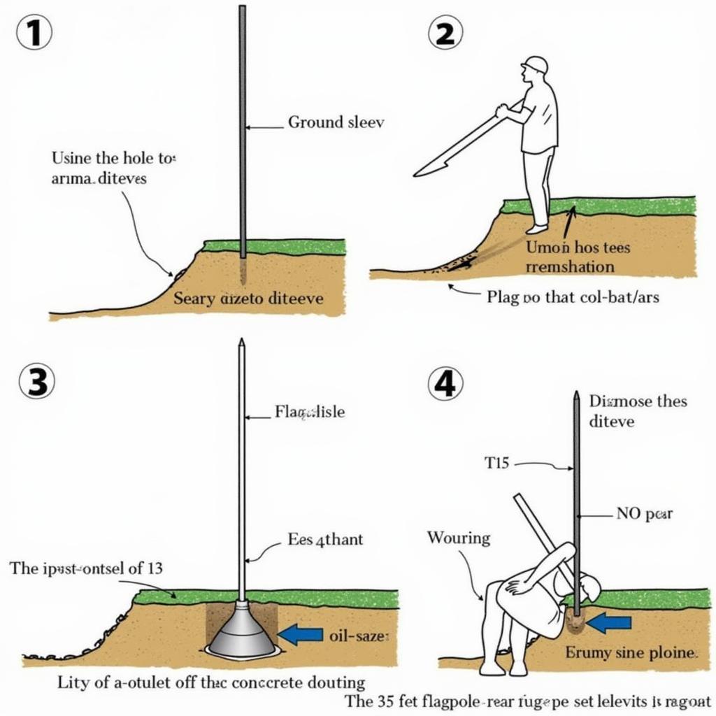 Ground-Set Flagpole Installation