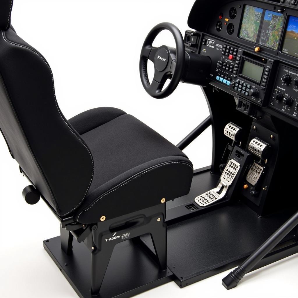 Flight Simulator Cockpit Setup with T-Rudder Mk.V Pedals