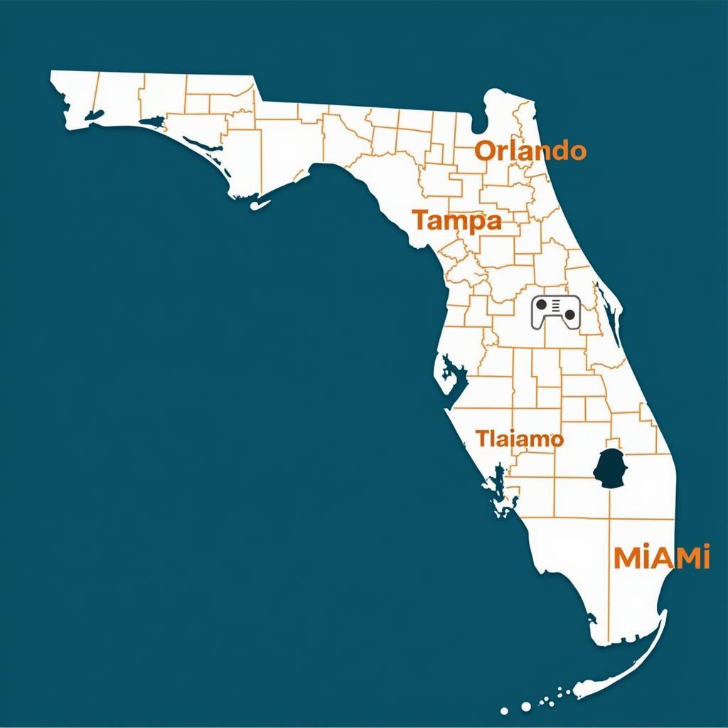 Map of game studios in Florida