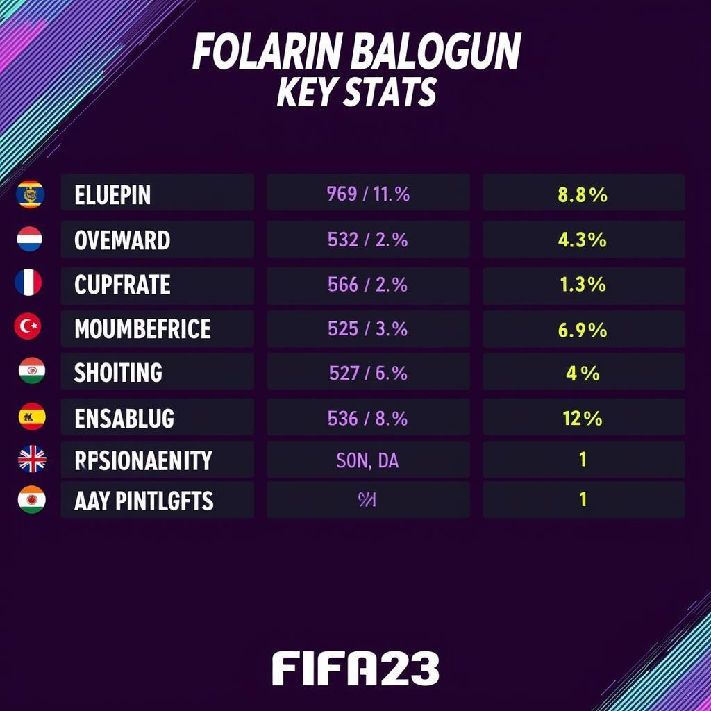 Folarin Balogun FIFA 23 In-Game Stats