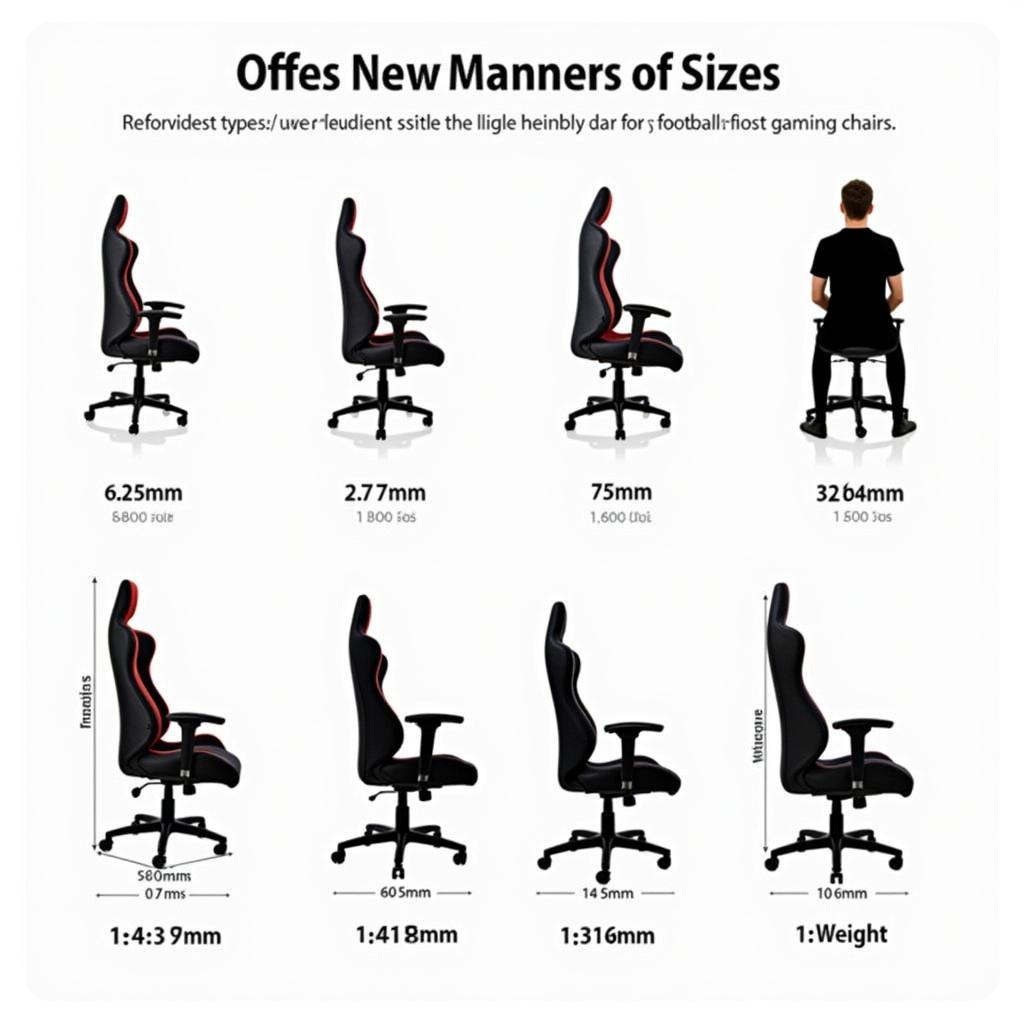 Football Gaming Chair Size Comparison