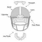 Diagram of Football Helmet Parts