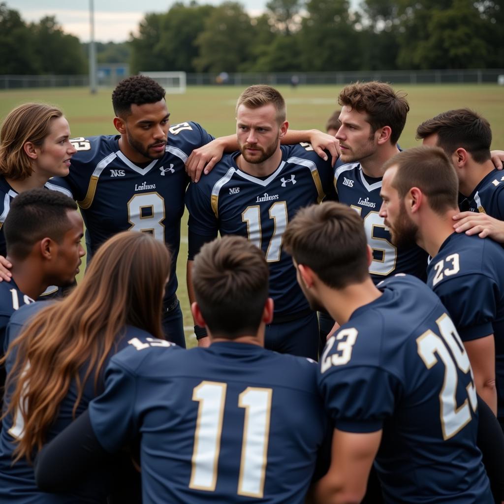 Football Team Huddle