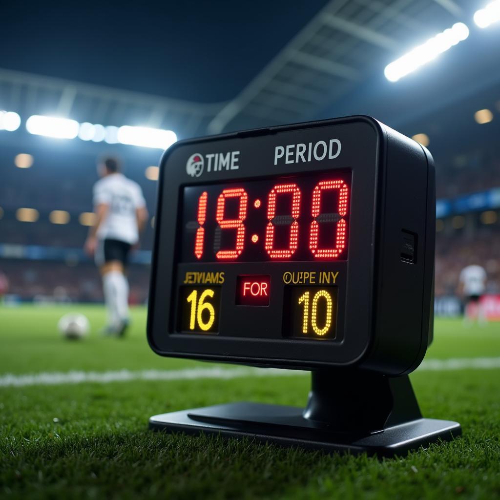 Football Timer Displaying Game Time