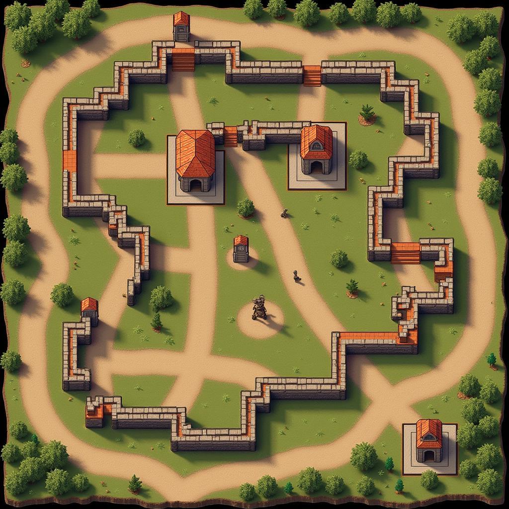 Example of a Fortress Battle Map Layout