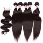 Four Bundles of Hair Display